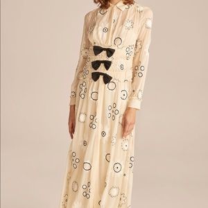 Rebecca Taylor Parasol Embroidered Bow Dress